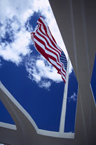 american flag flying on pole